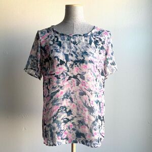 LAST CHANCE Madewell Broadway & Broome Silk Sheer Printed Top